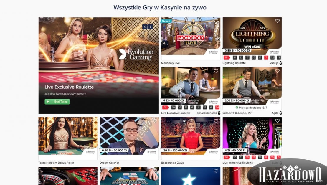 Recenzja kasyna online Casino Euro w portalu Hazardowo - lobby gier na żywo